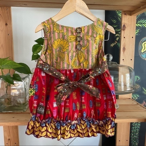 Matilda Jane Paint By Numbers Jester Red Shasta Bubble Top mixed floral print - Picture 4 of 16